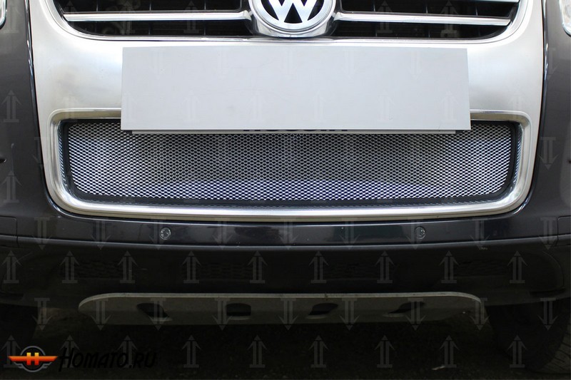 Защита радиатора для Volkswagen Touareg I (2007-2009) рестайл | Стандарт