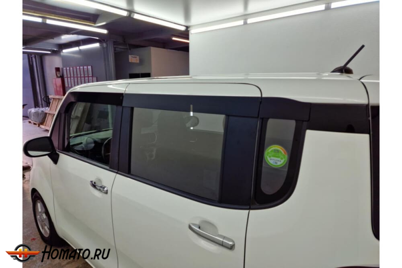 Дефлекторы Kia Ray 2011+/2018+/2022+ | из 6 частей, премиум, плоские, 2D