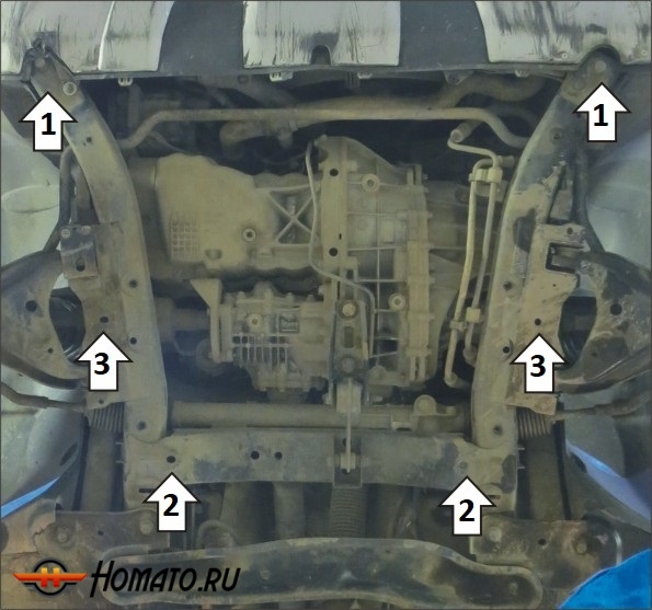 Защита картера Renault Duster 2015-2020 | двигатель + КПП + передний бампер, 2 мм, сталь | MOTODOR | 71701