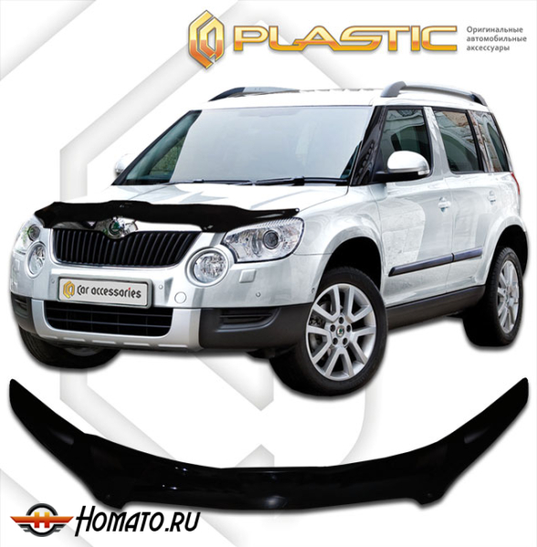 Дефлектор капота Skoda Yeti 2009-2013 | черный