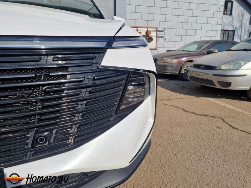 Накладки на передний бампер для Haval F7X 2 2024+ | 2 штуки, декор