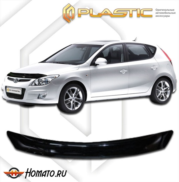 Дефлектор капота Hyundai i30 2008-2012 | черный