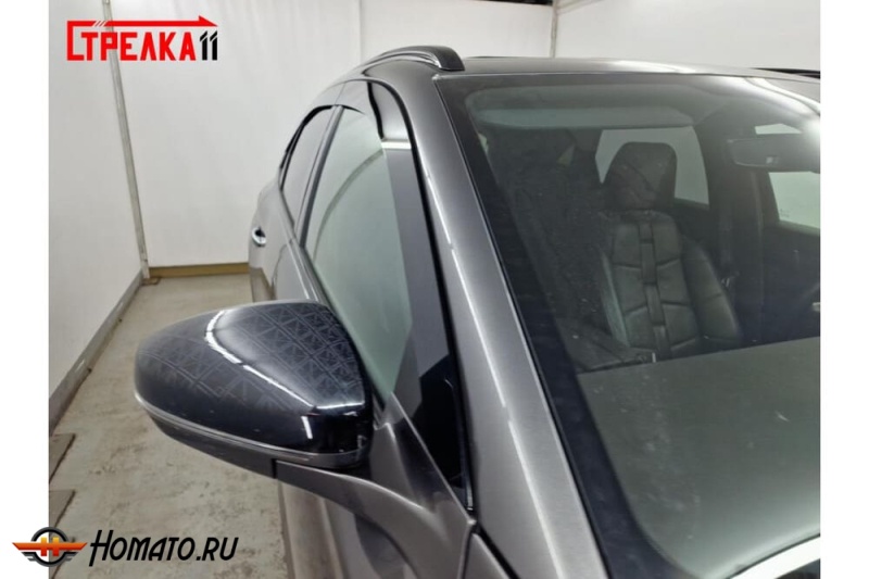 Дефлекторы Citroen DS7 2017+/2022+ | из 6 частей, премиум, плоские, 2D