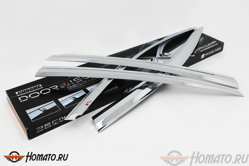 Хром дефлекторы окон Autoclover «Корея» для Kia Optima K5 2010-2015