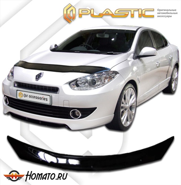 Дефлектор капота Renault Fluence 2009- | черный