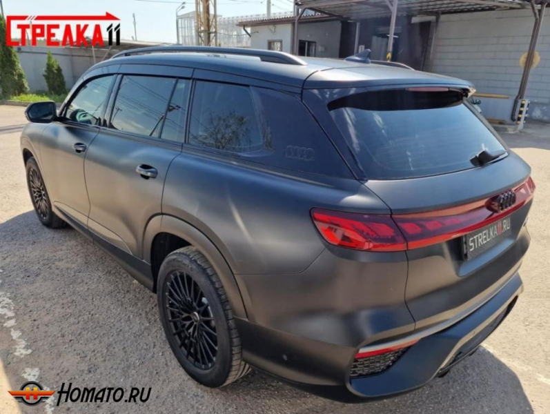 Дефлекторы Ауди Ку6 2023+ | из 6 частей, премиум, плоские, 2D