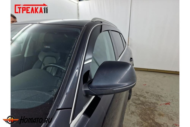 Дефлекторы Audi Q5 (8R) 2008-2016 | премиум, плоские, 2D