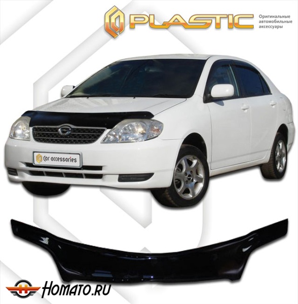 Дефлектор капота Toyota Corolla 9 1999-2004 (E121-E124) | черный