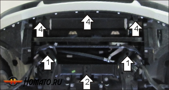 Защита картера BMW X3 (e83) 2004-2010 | радиатор, 3 мм, сталь | MOTODOR | 10201