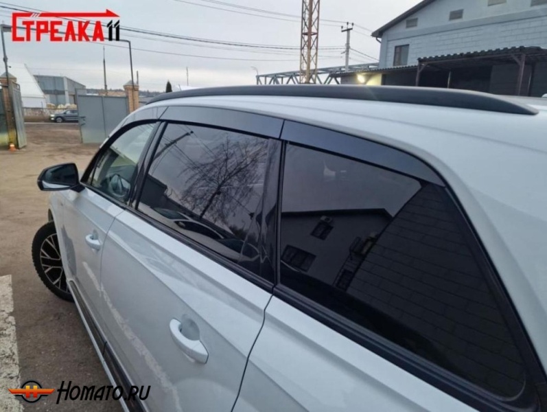 Дефлекторы Audi Q7 (4M) 2015+/2024+ | премиум, плоские, 2D