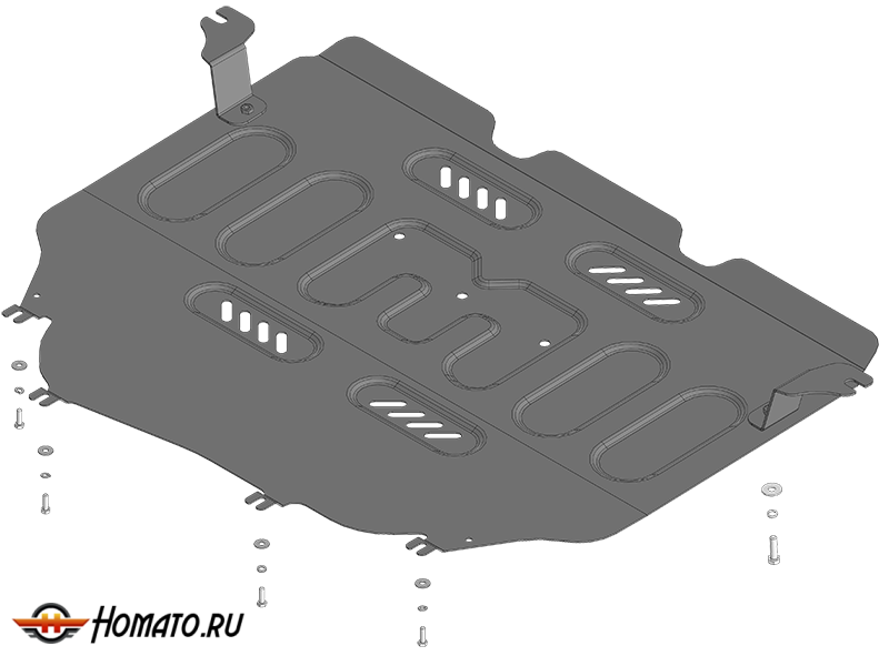 Защита картера GAC Empow 2025+ | двигатель + КПП, 2 мм, сталь | MOTODOR | 77807