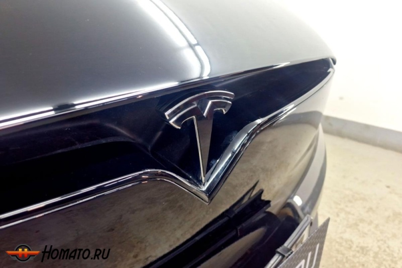 Накладки на передний логотип для Tesla Model X 2015-2021 | декор