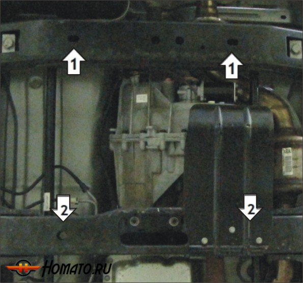 Защита картера Hummer H3 2005-2010 | раздатка, 3 мм, сталь | MOTODOR | 15702