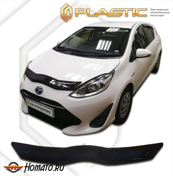 Дефлектор капота Toyota Aqua 1 2017-2021 (NHP10) | черный