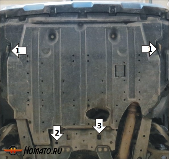 Защита картера Subaru Outback 2021- | двигатель, 2 мм, сталь | MOTODOR | 72203