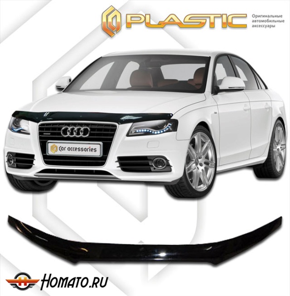 Дефлектор капота Audi A4 2007-2011 | черный