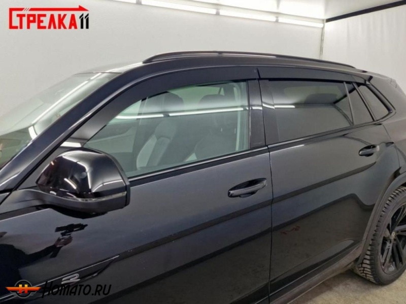 Дефлекторы Volkswagen Teramont X | премиум, плоские, 2D