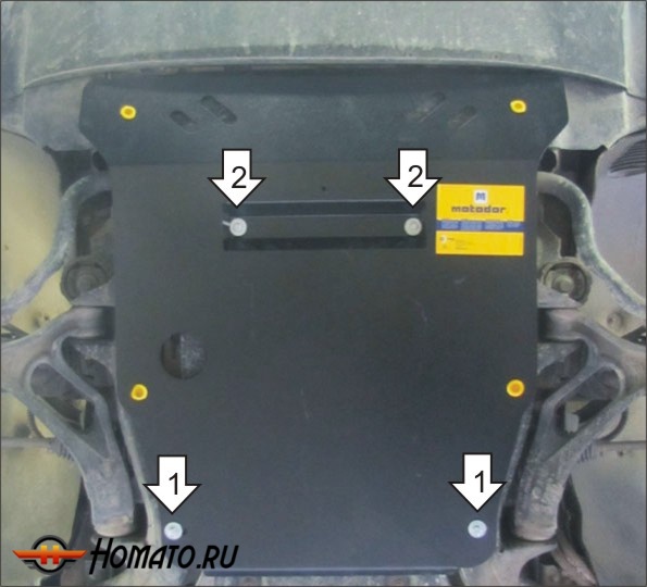 Защита картера Porsche Cayenne 2007-2010 | двигатель, 3 мм, сталь | MOTODOR | 12707