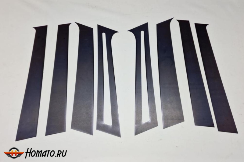 Накладки на стойки дверей для Kia Mohave 2020+ | 8 штук, декор