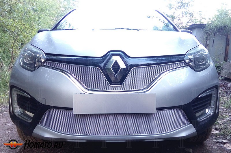 Защита радиатора для Renault Kaptur 2016-2019 дорестайл | Премиум