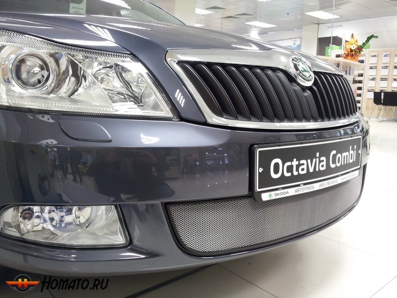 Защита радиатора для Skoda Octavia A5 (2008-2012) рестайл | Стандарт