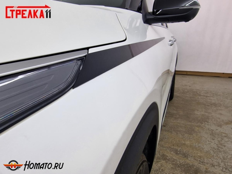 Накладки на передние двери и крылья для Kia Seltos 2020+ | 4 штуки, декор