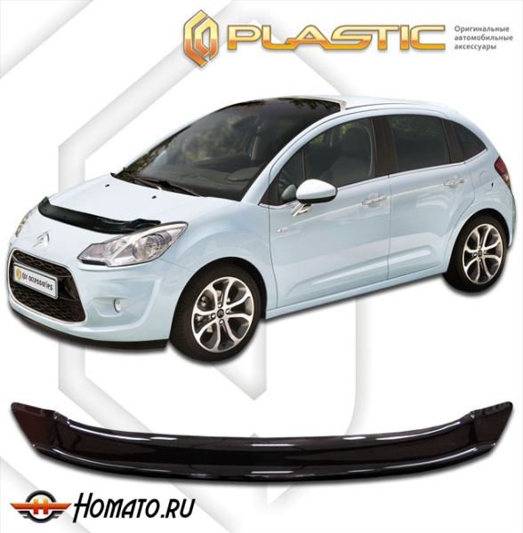 Дефлектор капота Citroen C3 хэтчбэк 5d 2009-2013 (A51) | черный