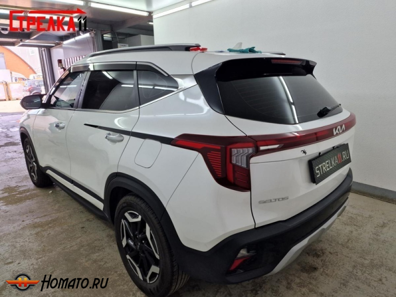 Накладки на задние двери и крылья для Kia Seltos 2020+ | 4 штуки, декор