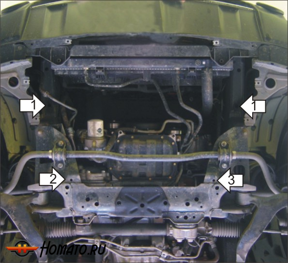Защита картера Infiniti FX 45 2002-2006 | двигатель, 2 мм, сталь | MOTODOR | 08001