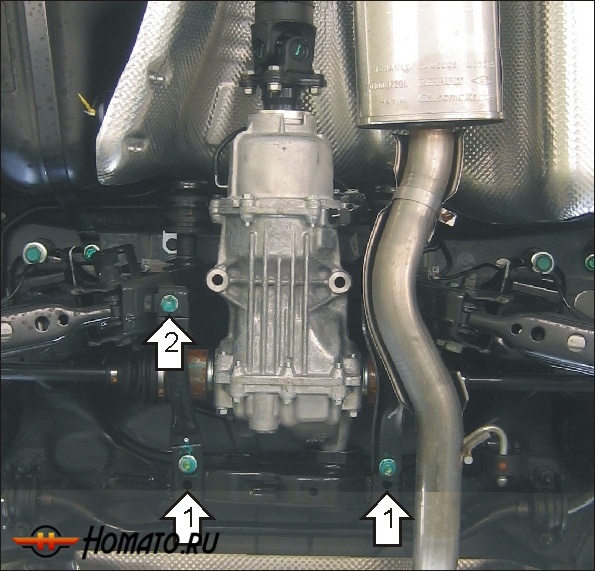 Защита картера Nissan X-Trail 2007-2010 | задний дифференциал, 3 мм, сталь | MOTODOR | 11405