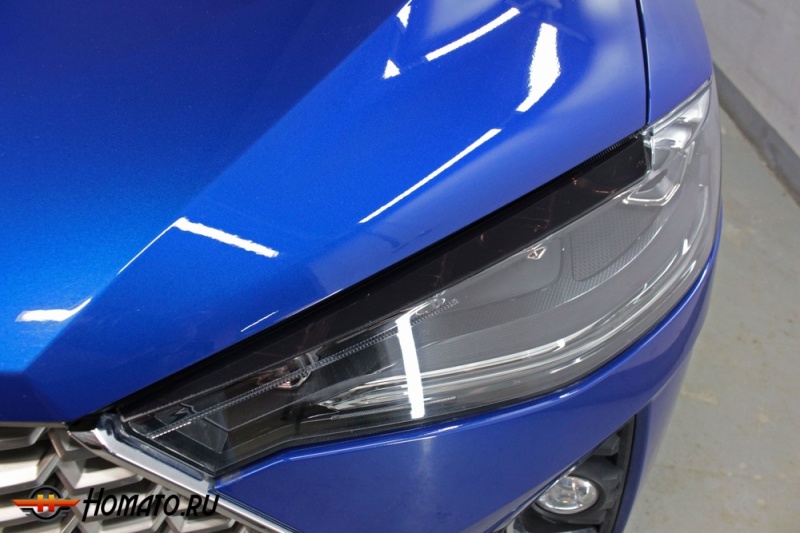 Накладки на фары для Хавал Ф7 2019-2024 | 2 штуки, декор