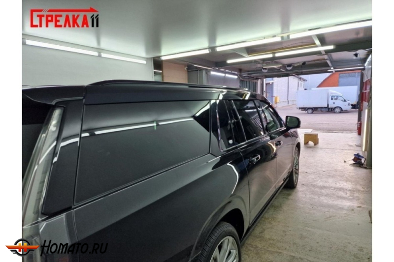 Дефлекторы Cadillac Escalade 5 2020+/2024+ | из 6 частей, премиум, плоские, 2D