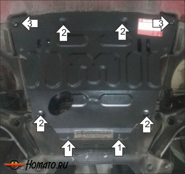 Защита картера Lada Vesta 2015-2022 | двигатель + КПП, 2 мм, сталь | MOTODOR | 72113