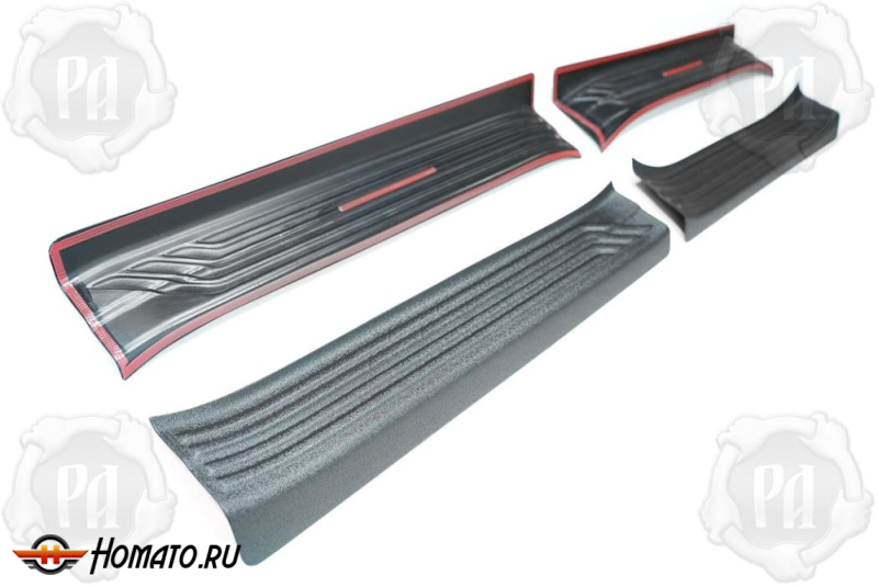 Накладки на внутренние пороги дверей Хавал Н5 2023+ | шагрень