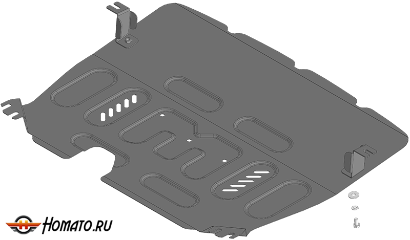 Защита картера LIVAN X6 Pro 2023- | двигатель + КПП, 2 мм, сталь | MOTODOR | 74703
