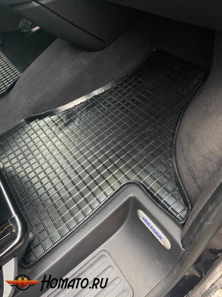 Коврики для VW T6 2015+ | СЕТКА, резиновые, с бортами, Seintex