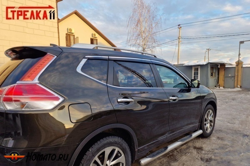 Дефлекторы Nissan X-Trail 3 (T32) 2014-2023 | премиум, плоские, 2D