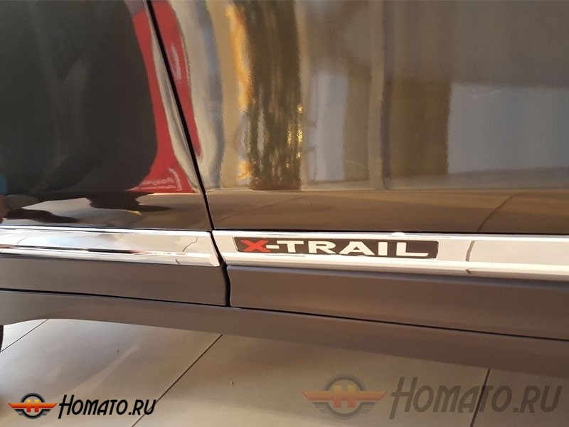 Хром молдинги на двери для Nissan X-Trail (T32) 2014+/2019+ | 4 части