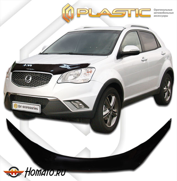 Дефлектор капота SsangYong Actyon 2011-2013 | черный