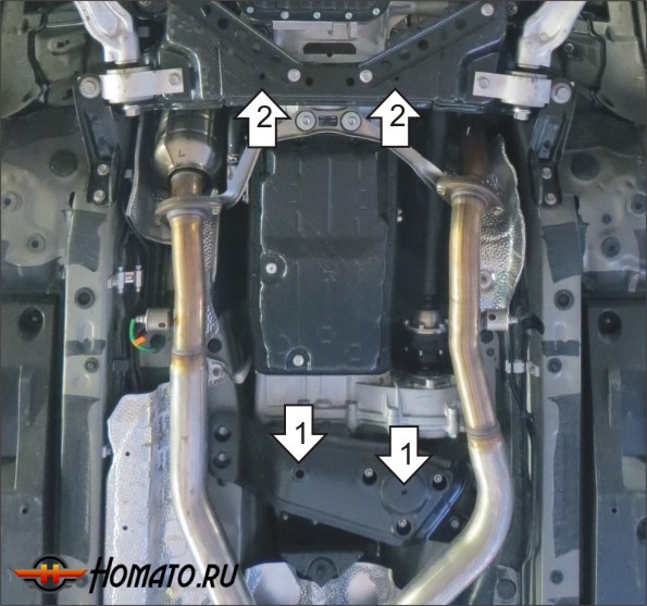 Защита картера Lexus GS 350 2008-2012 | КПП + раздатка, 3 мм, сталь | MOTODOR | 15011