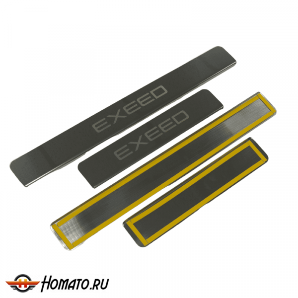 Накладки на пороги Exeed RX 2023+ | нержавейка, INOX, 4 штуки