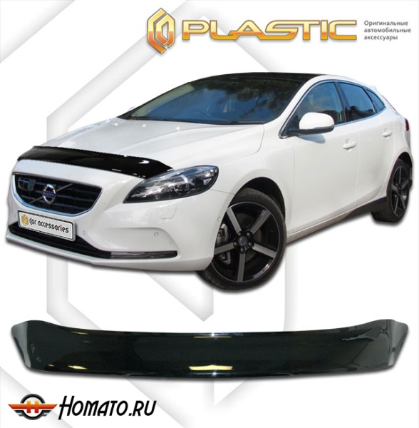 Дефлектор капота Volvo V40 2012- | черный