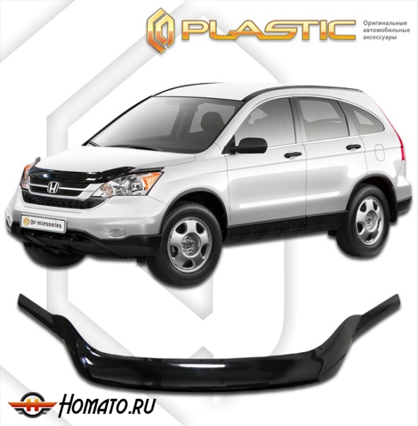 Дефлектор капота Honda CR-V 3 2009-2012 | exclusive, черный