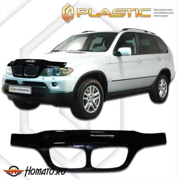 Дефлектор капота BMW X5 2004-2007 | exclusive, черный