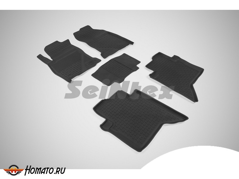 Резиновые коврики Toyota Hilux VIII 2015- | с высокими бортами | Seintex