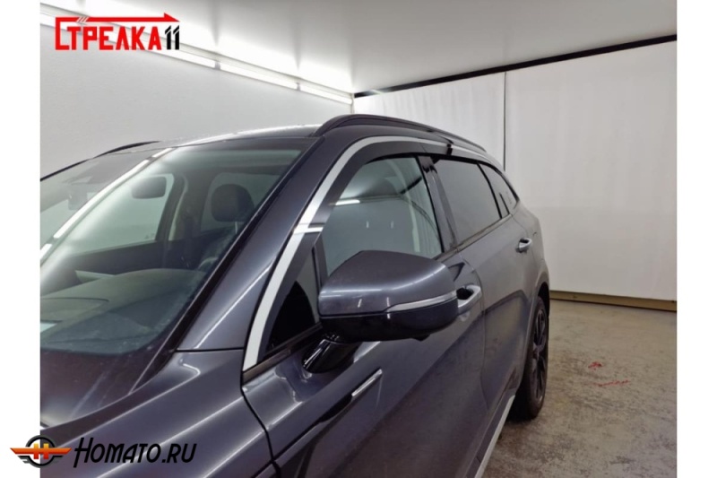 Дефлекторы KIA Sorento 4 2020-/2023- | премиум, плоские, 2D