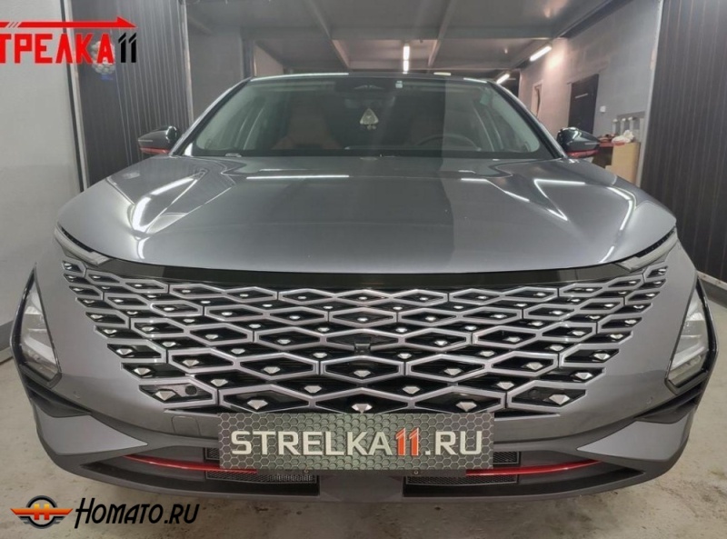 Накладка на капот для Омода С5 кроссовер 2022-2024 дорестайл | 1 штука, декор