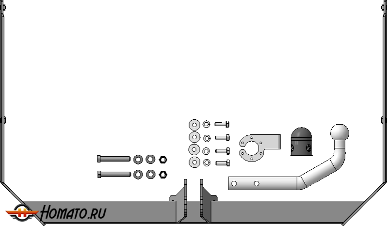 Фаркоп Ford Focus 2004-2007 | шар A - оцинкованный, нагрузка 50/1000 | АвтоСтандарт | F101A