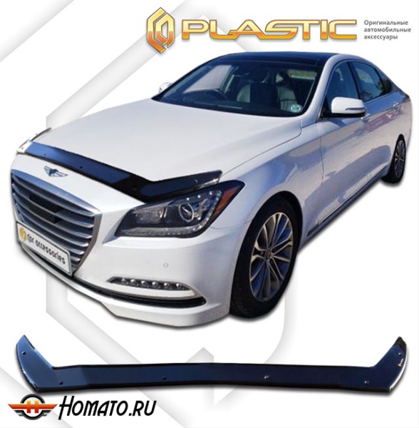 Дефлектор капота Genesis G80 1 2017-2020 | exclusive, черный