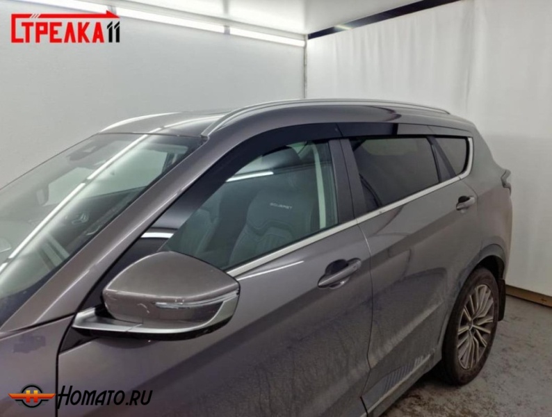 Дефлекторы Jetour X70 Plus | премиум, плоские, 2D